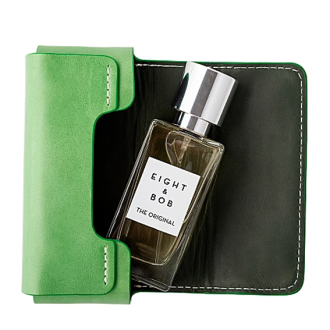 Eight & Bob Grass Green Leather Case