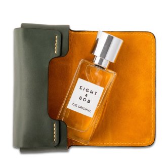 Eight & Bob Forest Green Leather Case Set