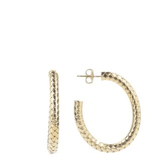 Lott.gioielli Gouden Cobra Creool Ovaal M Oorbellen