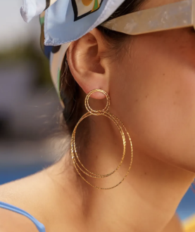 Lott Gioielli Earring Triple Hoops Xl