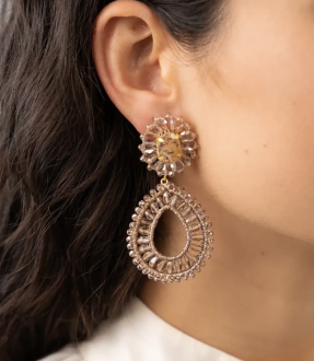 Lott Gioielli Champagne Oorbellen Apollo Double Drop