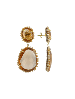 Lott Gioielli Pendant Earring Double L