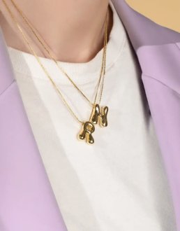 Lott Gioielli Necklace Cartoon Letter N Verstelbaar - Gold