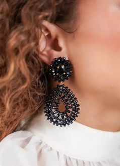 Lott Gioielli Double Drop S/l Black