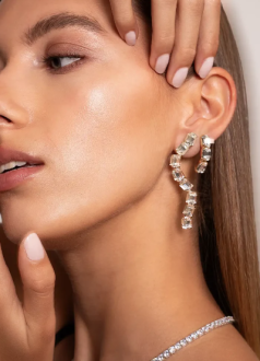 Lott Gioielli Snake Earring Crystal