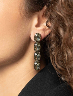 Lott Gioielli Oval Waterfall Four Stones S Black Diamond S