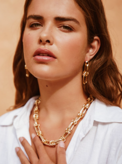 Lott Gioielli Earring Knotted Link - Gold