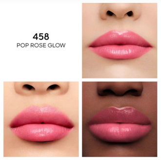 Guerlain Kisskiss Bee Glow Lipstick 458 Pop Rose Glow
