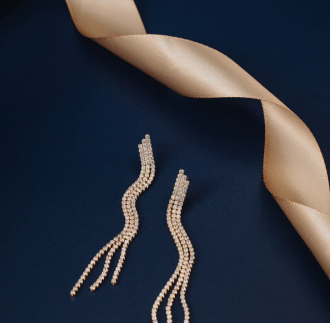 Orelia Cupchain Waterfall Drop Earrings