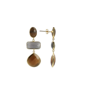 Lott Gioielli Triple Shapes Metallic Brown / Copper